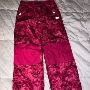 Rose Print Snow Pants